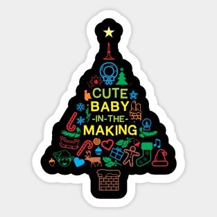 Cute Baby In The Making 2 - Christmas Gift Sticker